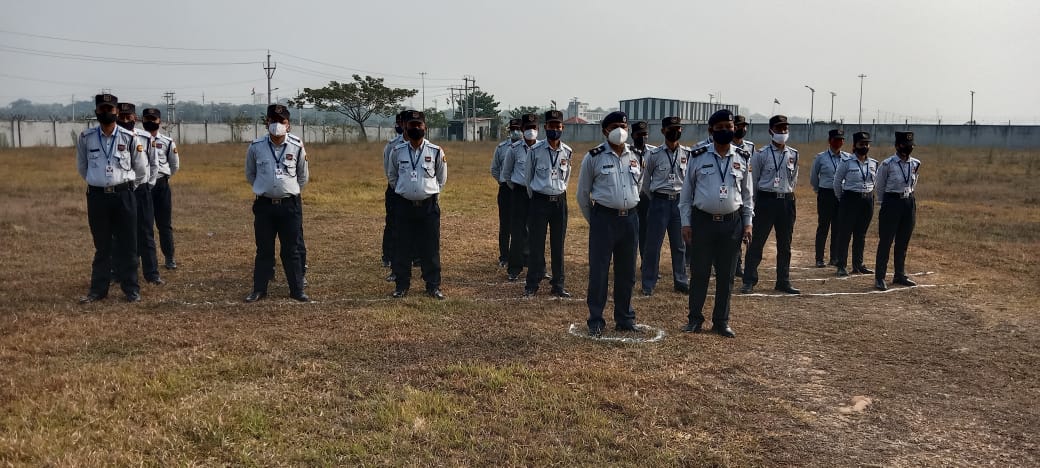 VSPL personnel assembled for outdoor training